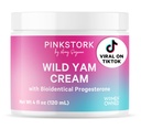 Pink Stork Wild Yam Cream - 여성을위한 천연 호르몬 균형 - PMS, Fertility, Perimenopause, Menopause - 생식 크림 - 향수, 4 oz