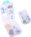 1Pack Travel Pill 주최자 - 10 Compartments Pill Case, Compact 및 휴대용 Pill Box, On-The-Go Storage, Pill Holder for Purse White