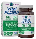 Vital Planet - 50 일간의 Probiotic 60 Billion CFU, 60 Diverse Strains, 7 Organic Prebiotics, Immune Support, Gas, Digestive Health Probiotics for Women and Men, 30 캡슐