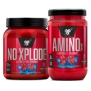 BSN 운동 뭉치 없음 XPLODE 전 운동 분말 파란 Raz의 30의 서빙 AMINO X 근육 회복 Intra 운동 지원, 카페인 자유로운 파란 Raz의 30의 서빙