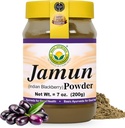 기본 Ayurveda Jamun 분말 – 7.05 Oz (200g) | 인디언 블랙베리 과일 분말 | 일일 사용을위한 자연 초본 보충 | 항 산화제에 풍부한 | Vegan & 글루텐 프리