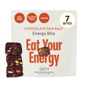 GEM Energy Caffeinated Bite | Holistic Sustained Energy | 지원 메타볼리즘, 체력 및 내구시간 | 40mg 카페인, 인삼 뿌리, L-Theanine | 초콜릿 카카오 씨 소금 | 7 서빙