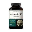 NatureBell 비타민 K Complex - 300 Softgels - 2,600mcg 비타민 K를 전달하십시오 - 가득 차있는 스펙트럼 뼈 & 심장 건강 지원 보충교재 - 높은 흡수 K1 & K2 MK-4 & MK-7*