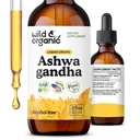 Wild & Organic Ashwagandha Liquid Drops - Relaxation을위한 Calming Ashwagandha 뿌리 추출물 - 1 개월 공급 - 여성 및 남성을위한 초본 보충 교재 - 채식주의자, 설탕 및 알코올 프리 태피스 - 2 fl oz