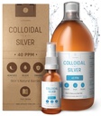 Premium Colloidal Silver ● Optimal Concentration Formula, Smaller Particles, Better results ● 실험실 인증 ● EU의 액체 실버 ● 무료 스프레이 병 채우기 및 전자 책 (34 fl oz)