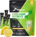 Hydration Electrolyte 분말, Electrolyte 음료, Hydration 보충교재 음료 혼합, 비타민 & 무기물, 친절한 Keto, Vegan, 비 GMO, 설탕, 레몬 풍미 (20 지팡이)를 가진 Hydration 소포