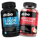 Colon Cleanser Detox & ACV Apple Cider Vinegar Gummies - 15 Day Colon Cleanse Pills Flush & Probiotic & ACV Gummies 보충제 - Intestinal Stomach Bloating Gut 지원을위한 Bowel 운동 보충제