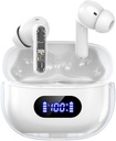 무선 이어폰 P1 PRO, 이어폰 Clear Call Mics Ear Buds, 편안한 착용감, IPX7 방수 긴 배터리 수명, 스포츠 운동을위한 30H 재생 시간