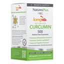 NaturesPlus PRO Longvida Curcumin 500 mg - 60 캡슐 - 건강한 무료 Radical Protection - Non-GMO, Vegan & Gluten 무료 - 60 서빙