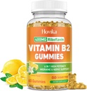 비타민 B2 Gummies Riboflavin 400mg 남성 및 여성을위한 보충 - 순수한 마그네슘, Ashwagandha, CoQ10, Omega 3, 비타민 B12 - 편두통 구호 및 에너지, 신경 시스템 지원 - 설탕 무료, 60 카운트