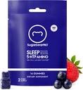 SugarBearPro 수면 거미 14 일 공급, 남자 & 여자를 위한 여분 힘 Melatonin 6mg, Vegan 비타민 B6, L-Theanine, 5 HTP, Valerian, 성인 & 청소년을 위한 잠 원조, 증명된 고약