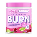 Obvi Collagenic Burn Powder | GBB, Ashwagandha & Green Coffee와 콜라겐 펩타이드 혼합 | Boosts Metabolism, Energy, Wellness | 스킨, 헤어, 손톱, 관절 | 체리 라임드 25 인분