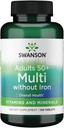 철 없이 스완슨 Geromulti (신뢰를 위한 Multivitamin) 100 탭