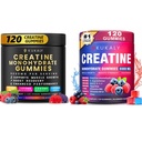 남성 & 여성을 위한 Creatine Monohydrate Gummies, 9000MG Creatine Gummies Sugar Free -BCAA 2:1, B12 B6 Boost 힘, 초점 & 내구시간, Vegan, 비 GMO를 위한