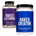 NAKED 순수한 Micronized 크레아틴 Monohydrate 100 서빙 + 순수한 L 글루타민 240 캡슐 뭉치: Vegan, 비 GMO, 글루텐은 해방합니다. 근육 고장을 최소화하고 단백질 종합을 개량하십시오. 광고 없음