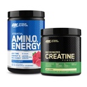 최적 영양 아미노산 에너지 - 녹차, BCAA, 아미노산 및 Micronized Creatine Monohydrate 분말, 불연성, Keto 친절한, 60의 서빙을 가진 전 운동