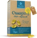 Testa Omega 3 보충 - 조류 기름에서 250mg DHA - Vegan Omega 3 - 지원 뇌, 눈 & 합동 건강 - 물고기에서 아닙니다, 순수한 조류 캡슐 - 2 달 공급