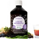 VITAGUT 액체 Probiotic, Prebiotics & Postbiotics 3-in-1 유기, 여성 및 남성을위한 라이브 프로 바이오 틱 - 소화 건강, 50 억 CFU, 19 발효 허브, Gut 건강을위한 Vegan Probiotics