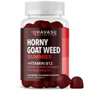 Horny Goat는 비타민 B12 - 에너지, 내구시간 및 남성 건강을위한 성능 지원 - 60 Count - Vegetarian-Friendly, Non-GMO, Pectin-Based - 라즈베리 맛, 1 개월 공급
