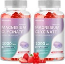 마그네슘 글리세린 Gummies 1000mg - 비타민 D, B6, Calm Mood & Sleep Support - 120 딸기 Gummies를 가진 설탕 자유로운 마그네슘 칼륨 보충교재