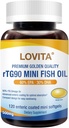 Lovita rTG 90 Mini Fish Oil, 2000mg Daily|고 흡수 rTG 양식, 90 % 오메가-3 | 무려, 삼키기 쉬운 | 건강한 심장, 두뇌 및 눈 | 120 엔터티 코팅 소프트젤
