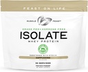 근육 Feast Grass-Fed Whey Protein Isolate, 모든 천연 호르몬 무료 Pasture 절상, 남성과 여성을위한 Whey Isolate Protein Powder, Gluten-Free, Delicious Isolate Protein - Cappuccino, 2lb