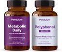 Pendulum Metabolic Daily & Polyphenol 부스터 번들 - Metabolism & Cardio Health 개량을 위한 Proprietary Akkermansia Probiotic 보충교재 혼합