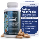 Brain-fxTM B 비타민 & 허브 메모리 및 초점, Nootropic 보충교재, 메틸을 입힌 B 복잡한 Choline Bacopa 사자 Mane Cordyceps 버섯 커피 과일 추출물 알파 GPC L Theanine Huperzine A - 60ct