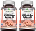 놀라운 오메가 야생 알래스카 살몬 오일 2000mg 서빙 Softgels 보충 (180 | 2 팩)