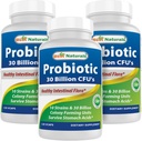 최고의 Naturals Probiotic 10 Strains 30 억 선반 안정 120 Veggie Caps (120 개)