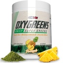 EHP Labs OxyGreens Super Greens Powder - Spirulina & Chlorella Superfood, Green Juice Powder & Green은 Prebiotic Fiber, Antioxidants & Immunity Support, 30 Serves (Pineapple)로 보충합니다.