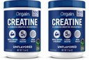 Orgain Creatine Monohydrate Micronized 분말, 100개의 서빙, 불완전한, 지원 근육 성장, 포스트 운동 회복 및 뇌 건강, 남자 & 여자를 위한 인공 첨가물 없음, 빈곤, (2의 포장)
