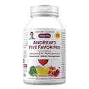 ANDREW LESSMAN 앤드류의 5 좋아하는 240 캡슐 - Coenzyme Q-10, Resveratrol, EGCG, Pomegranate 및 알파 Lipoic 산, 강력한 항산화 지원, 첨가물 없음의 각각 200mg을 제공합니다