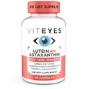 Viteyes Lutein & Astaxanthin – 구호 눈 피로, Hydrate & 펌웨어, 블루 라이트 보호, 면역 지원, 20 mg Lutein, 4 mg Astaxanthin, 아이 비타민, 의사 신뢰할 수있는 브랜드, 30 캡슐