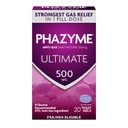 Phazyme 궁극적인 힘 반대로 가스 성인을 위한 500 mg Simethicone 가스 기복, 빠른 젤은, 압력 및 불편, 20 조사를 완화합니다