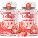 2Pack 설탕 자유로운 가수분해된 교원질 펩티드는 1500mg 단백질 유형 I, II, III, V, X, 5000mcg Biotin 비타민 C A E D3 B6 B12를 위한 여자 & 남자를 위한 Gummies를, Bone 채웠습니다