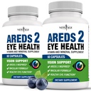 NEW AGE AREDS 2 눈 비타민 Bilberry 6000mg Lutein (32mg), 포도 씨앗 (6000 mg), 눈 (1000 mg) 및 Zeaxanthin (8 mg) - 120 개
