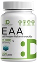 에센셜 아미노산 (EAA) 봉사 당 2000mg, 300의 캡슐 – 불완전한 - 1에서 9, 모든 BCAA (분기된 사슬 아미노산) – Lean 근육 지원 & 자연적인 전 운동 보충교재