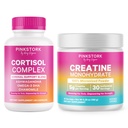 여성용 핑크 Stork Stress Support 보조제 | Adaptogens & Creatine Monohydrate Powder의 Cortisol Complex | 여성용 에너지, 초점, 호르몬, 무드 및인지 웰빙