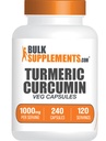 BulkSupplements.com 심황 추출물 캡슐 - 심황 보충, 심황 Curcumin 보충 1000mg - 글루텐 무료, 240 Veg 캡슐 (1의 포장)
