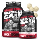 Bully Max 2-in-1 Muscle Builder Chewable Tablets for Puppies & Adult Dogs - 근육 이익 및 성장을위한 개 비타민 및 보충제 - 모든 품종 및 연령을위한 Canine Puppy Multivitamins - 60 탭 (2 병)