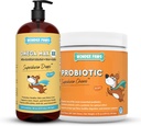 WONDER PAWS Omega Max Fish Oil Plus Probiotic Chews - 개 관절 건강, 피부 습기, Gut Health & Daily Wellness - Omega Max 16 Ounces - Probiotic 90 Chews