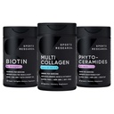 요가 기름, 다 교원질 알약 (유형 I, II, III, V, X)를 가진 스포츠 연구 Vegan Biotin 10,000mcg Hyaluronic 산 + 비타민 C & Phytoceramides 350mg를 가진 가수분해된 교원질 펩티드 Softgel 당