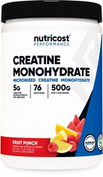 Nutricost 크레아틴 Monohydrate 분말 (Fruit 펀치, 500 그램)