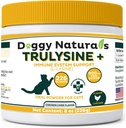 Cats Immune 지원 구두 분말 8oz/226g를 위한 Trulysine 플러스 L 리진 - 모든 연령, Sneezing, Runny Nose Squinting의 고양이 & 새끼 고양이, Watery 눈 닭 간장 풍미 (미국) (226 그램 (900mg/스쿠프)))
