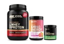 최적 영양 시동기 팩: Micronized Creatine Monohydrate 분말 (60의 서빙), 아미노산 에너지 열대 해돋이 (30 서빙) 및 금 기준 100% Whey 두 배 부유한 초콜렛 (29 서빙)