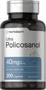 Horbäach Policosanol 40mg | 200 캡슐 | 비 GMO 및 글루텐 무료 보충