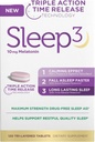 NB Sleep3 Triple Action Time Release Melatonin Sleep Aid, 10mg, 최대 힘, 약 자유로운, L-Theanine와 더불어 120 Tri-Layered 정제,