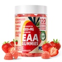 Pets Purest EAA Gummies 120 Gummies (Strawberry), 필수 아미노산 - 모든 9 필수 아미노산 (EAA) 및 모든 분지 체인 아미노산 (BCAA), 비 GMO, 글루텐 무료, 채식 친화적 인