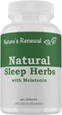 자연의 리뉴얼 천연 수면 보충 - Melatonin, Valerian Root, Ashwagandha, Magnesium, Chamomile, Nighttime Homeopathic Herbal Sleeping Aid for Adults - 60 캡슐